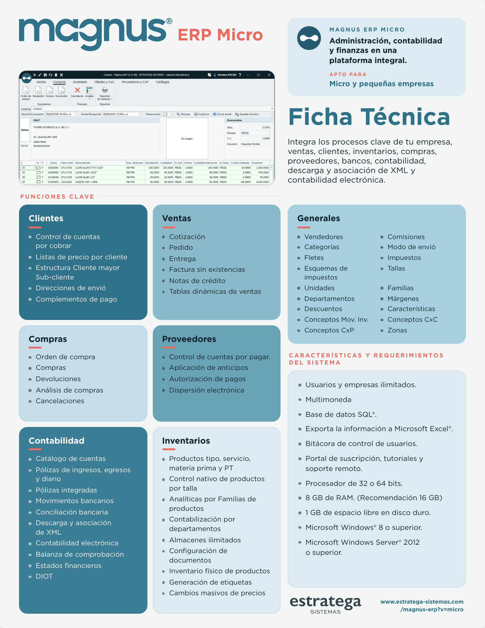 Ficha técnica Magnus ERP Micro